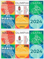 Hungary Ungarn Hongrie 2024 Olympic Games Paris Olympics Set Of 2 Block's Perforated And Immperforated MNH - Blocs-feuillets