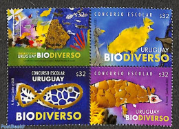Uruguay 2023 Bio Diversity Concours 4v [+] Or [:::], Mint NH, Nature - Birds - Environment - Protection De L'environnement & Climat