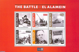 Isle Of Man 2023 The Battle Of El Alamein 6v M/s, Mint NH, History - World War II - 2. Weltkrieg