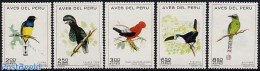 Peru 1972 Birds 5v, Unused (hinged), Nature - Birds - Toucans - Other & Unclassified
