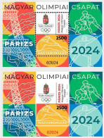 Hungary Ungarn Hongrie 2024 Olympic Games Paris Olympics Set Of 2 Block's Perforated And Immperforated MNH - Sommer 2024: Paris