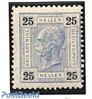 Austria 1899 25h, Perf. 13:13.5, Stamp Out Of Set, Unused (hinged) - Ungebraucht