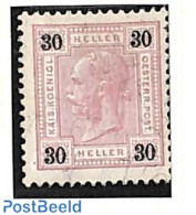 Austria 1899 30h, Perf. 13:12.5, Stamp Out Of Set, Unused (hinged) - Nuovi