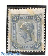 Austria 1904 50h, Perf. 13:13.5, With Lack Bars, Stamp Out Of Set, Unused (hinged) - Ongebruikt