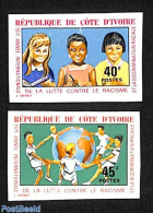 Ivory Coast 1971 Anti Racism 2v, Imperforated, Mint NH, History - Anti Racism - Ungebraucht