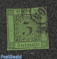 Germany, Baden 1853 3Kr On Green, Used, Used Stamps - Autres & Non Classés