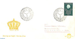 Netherlands 1964 Statute 1v, FDC Misprint, Without Red Colour, First Day Cover - Covers & Documents