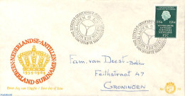Netherlands 1964 Statute 1v, FDC Red Colour Double Printed, First Day Cover, Various - Errors, Misprints, Plate Flaws - Cartas & Documentos