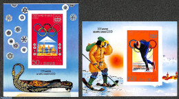Korea, North 1979 Olympic Winter Games, Overprints 2 S/s, Imperforated, Mint NH, Sport - Olympic Winter Games - Corea Del Nord