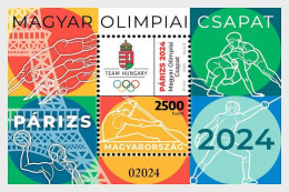 Hungary Ungarn Hongrie 2024 Olympic Games Paris Olympics Perforated Block MNH - Summer 2024: Paris