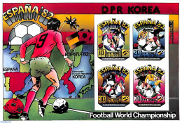 Korea, North 1981 WC Football 4v M/s, Imperforated, Mint NH, Sport - Football - Korea (Nord-)