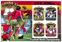 Korea, North 1982 WC Football Winners Overprints 4v M/s, Imperforated, Mint NH, Sport - Football - Corée Du Nord