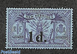 New Hebrides 1920 1d On 2sh, Stamp Out Of Set, Unused (hinged) - Ongebruikt
