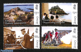 Jersey 2023 Elizabeth Castle 4v, Mint NH, Various - Uniforms - Art - Castles & Fortifications - Costumi