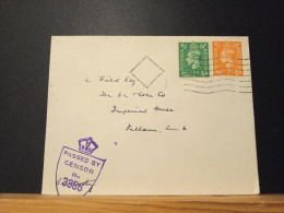 GB,  Passed By Censor 3886, Oblitération Muette Carré - Cartas & Documentos