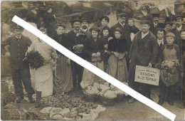 Carte Photo  1906 Souvenir Des Halles Centrales - Artigianato Di Parigi