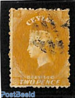 Sri Lanka (Ceylon) 1863 2d, WM Crown-CC, Used, Used Stamps - Sri Lanka (Ceylan) (1948-...)