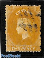 Sri Lanka (Ceylon) 1863 2d, WM Crown-CC, Used, Used Stamps - Sri Lanka (Ceilán) (1948-...)