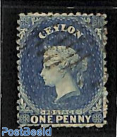 Sri Lanka (Ceylon) 1863 1d, WM Crown-CC, Used, Used Stamps - Sri Lanka (Ceylan) (1948-...)