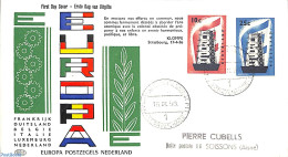 Netherlands 1956 Europa CEPT 2v, FDC, First Day Cover, History - Europa (cept) - Brieven En Documenten