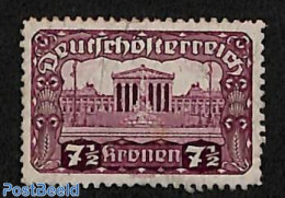 Austria 1919 7.5Kr, Perf. 11.5, Without Gum, Unused (hinged) - Unused Stamps