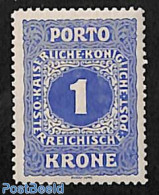 Austria 1916 1Kr, Postage Due, Perf. 12.5, Stamp Out Of Set, Unused (hinged) - Sonstige & Ohne Zuordnung