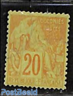 French Colonies (gen. Issues) 1881 20c, Stamp Out Of Set, Without Gum, Unused (hinged) - Sonstige & Ohne Zuordnung