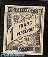 French Colonies (gen. Issues) 1884 1Fr Black, MNH, Mint NH - Autres & Non Classés