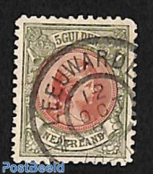 Netherlands 1896 5 Gulden, Used With Attest, Used Or CTO - Used Stamps