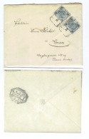 Österreich, 1902, Briefkuvert (mit Inhalt), Frank.mit Senkr. Paar 5H/schwarzer Druck, 2xStempel "Assling" (11355E) - Storia Postale