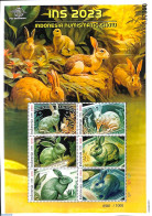 Indonesia 2023 Stamp Show, Rabbits 6v M/s, Mint NH, Nature - Rabbits / Hares - Indonesien