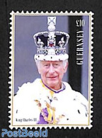 Guernsey 2023 King Charles III Coronation 1v, Mint NH, History - Kings & Queens (Royalty) - Case Reali