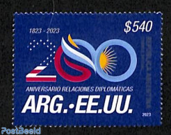 Argentina 2023 Diplomatic Relations With USA 1v, Mint NH - Nuevos