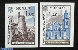 Monaco 1977 Europa CEPT 2v, Imperforated, Mint NH, History - Europa (cept) - Nuevos