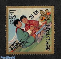 Bhutan 1970 20Ch On 1.25Nu, Stamp Out Of Set, Mint NH, Sport - Scouting - Bhután