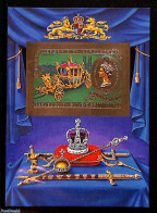 Guinea Bissau 1978 Elizabeth Coronation S/s Imperforated, Gold, Mint NH, History - Kings & Queens (Royalty) - Königshäuser, Adel