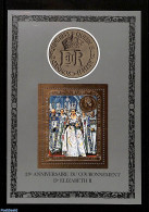 Comoros 1978 Elizabeth Coronation S/s, Gold, Mint NH, History - Kings & Queens (Royalty) - Case Reali
