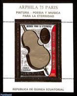 Equatorial Guinea 1975 Pablo Casals S/s, Gold, Mint NH, Performance Art - Music - Musical Instruments - Musik