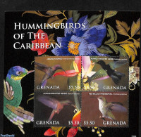 Grenada 2023 Hummingbirds 4v M/s, Mint NH, Nature - Birds - Hummingbirds - Altri & Non Classificati