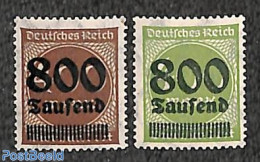 Germany, Empire 1923 Unreleased Overprints 2v, Mint NH - Nuovi