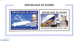 Guinea, Republic 2002 Zeppelin M/s, Mint NH, Transport - Various - Zeppelins - Maps - Zeppelin