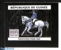 Guinea, Republic 2005 Olympic Games 2008 1v, Silver, Imperforated, Mint NH, Nature - Sport - Horses - Olympic Games - Sonstige & Ohne Zuordnung
