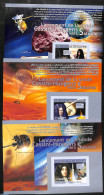 Guinea, Republic 2007 Cassini-Huygens 3 S/s, Imperforated, Mint NH, Transport - Space Exploration - Sonstige & Ohne Zuordnung