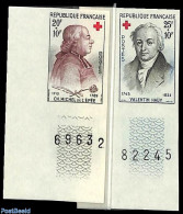 France 1959 Red Cross 2v, Imperforated, Mint NH, Health - Red Cross - Ungebraucht