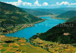 73241957 Ossiachersee Fliegeraufnahme Ruine Landskron Ossiachersee - Andere & Zonder Classificatie