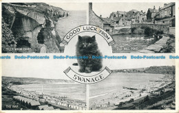 R039215 Good Luck From Swanage. Multi View. Valentine. Silveresque - World