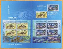 2024 Moldova Booklet Europa 2024. Underwater Flora And Fauna. Fish, Beluga, Crayfish - Moldavia