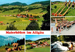 73241198 Maierhoefen Allgaeu Alphornblaeser Kueher Musikkapelle Maierhoefen Allg - Altri & Non Classificati