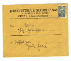 Österreich, Ca.1919, Geschäftskuvert Frankiert Mit Minr.263(oder 264?), Mit Bleistiftentwertung (11446E) - Covers & Documents