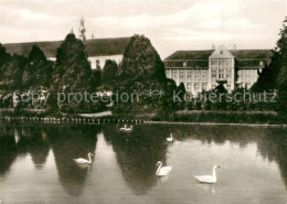 73241187 Oliva Westpreussen Danzig Gdansk Schloss Mit Kirche Schwaene  - Pologne